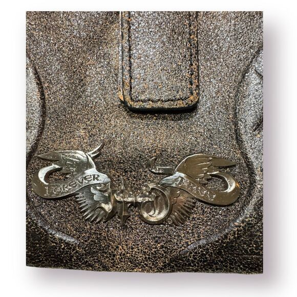 Vintage Genuine Leather Crossbody Satchel Brown/Snakeskin Bag‎ "Forever Free" - Picture 3 of 8